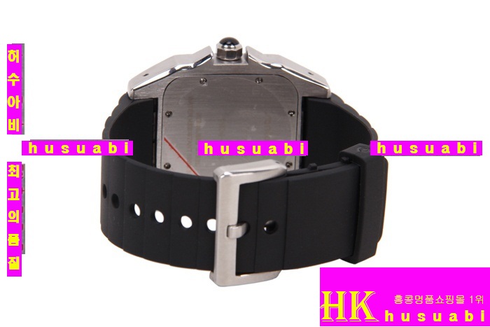 쿡 ڽð.Replica Cartier Japanese Quartz MOVEMENT Polished Case Black Bracelet men.117-048