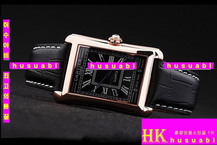 쿡 ڽð.Replica Cartier Japanese Quartz MOVEMENT Black Bracelet men.117-040