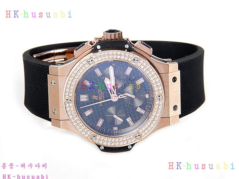 HUBLOT - ð BIG BANG CHRONOGRAPH ROSEGOLD BLACK DIAL DIAMOND-02