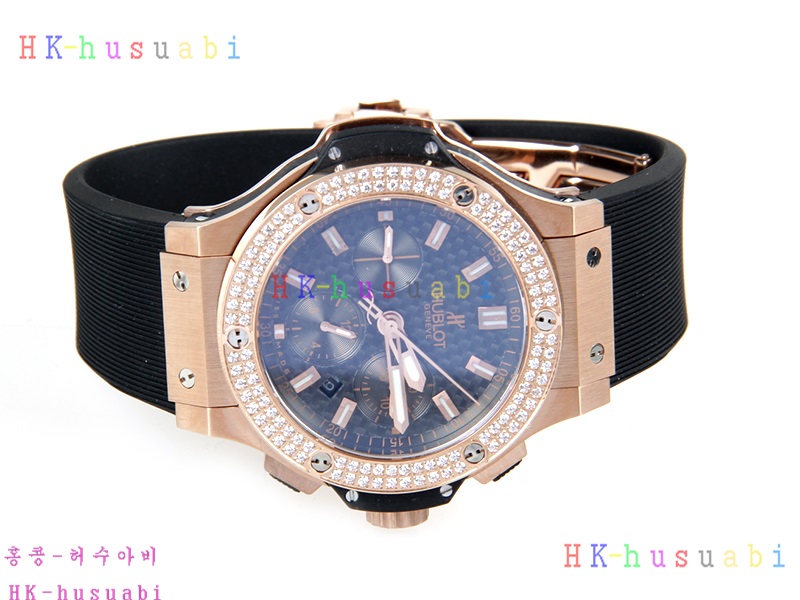 HUBLOT - ð BIG BANG CHRONOGRAPH ROSEGOLD BLACK DIAL DIAMOND-02