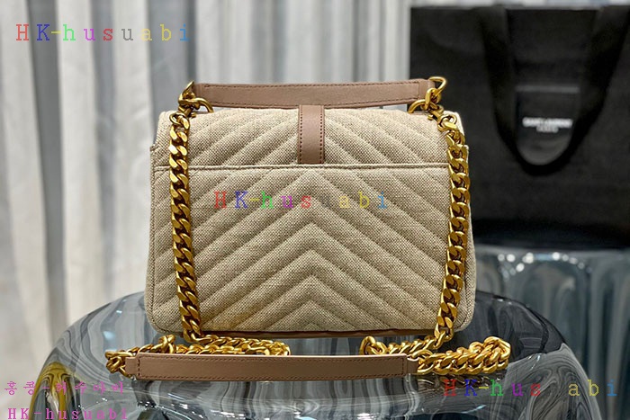 ★미러급★입생로랑 리넨  컬리지 미디엄 백  6002792