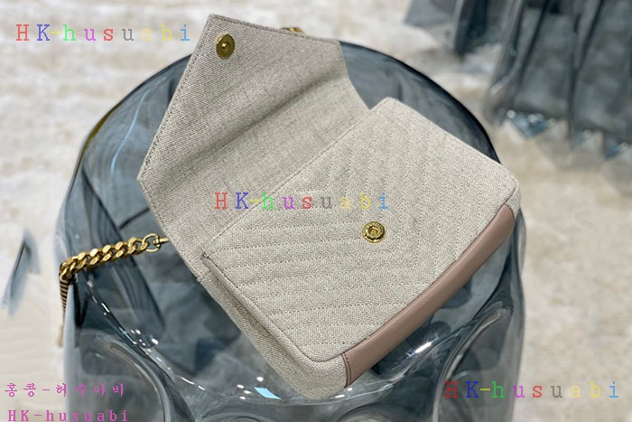 ★미러급★입생로랑 리넨  컬리지 미디엄 백  6002792