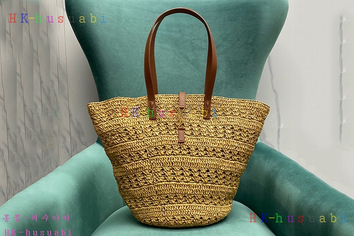 ★미러급★입생로랑 라피아 가죽 PANIER 미디엄백 688221-2