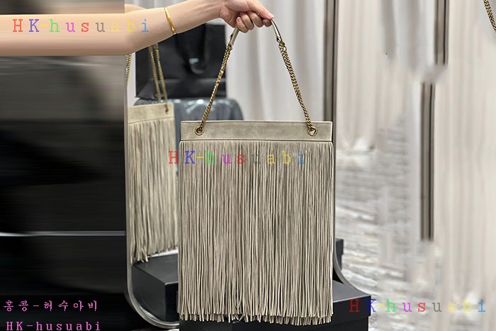 ★미러급★입생로랑 그레이스 프린지  숄더백 6337520-3