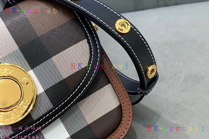 ★미러급★버버리 체크 레더 스몰 엘리자베스 백 80557811