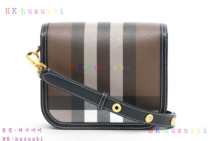 ★미러급★버버리 체크 레더 스몰 엘리자베스 백 80557811