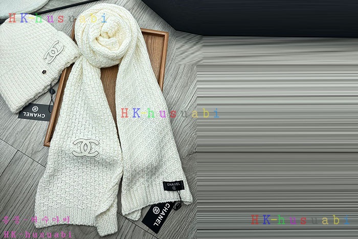 NEW 샤넬 모자 머플러 셋트 신상 C 614061