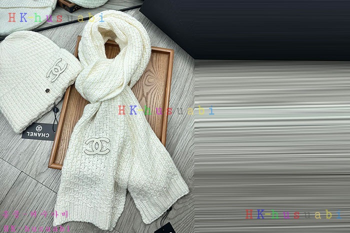NEW 샤넬 모자 머플러 셋트 신상 C 614061