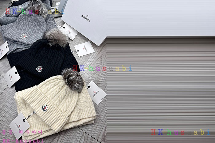 NEW 몽클레어 모자 머플러 셋트 신상 M 660010
