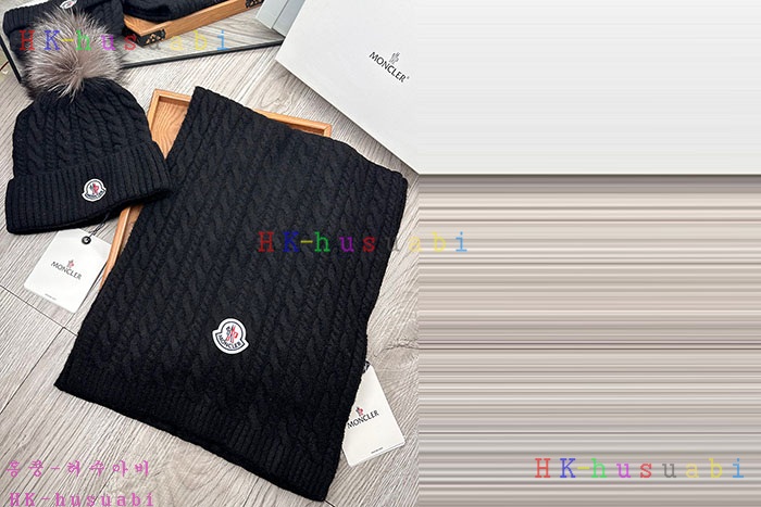 NEW 몽클레어 모자 머플러 셋트 신상 M 660010
