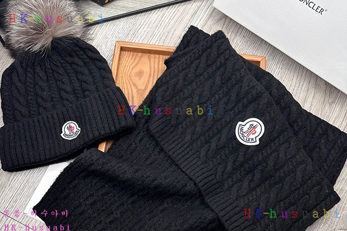 NEW 몽클레어 모자 머플러 셋트 신상 M 660010