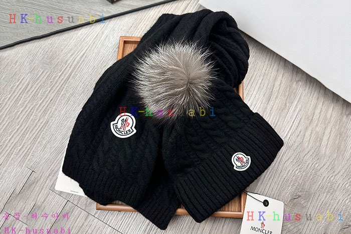 NEW 몽클레어 모자 머플러 셋트 신상 M 660010
