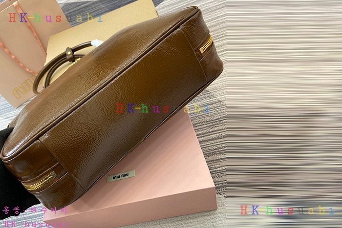 ★미러급★미우미우 나플락 페이턴트 가죽 보 백 라지 5BB177-2